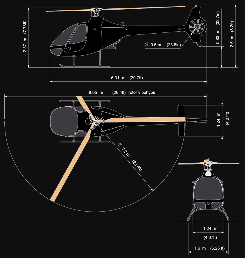 Méretek helikopter